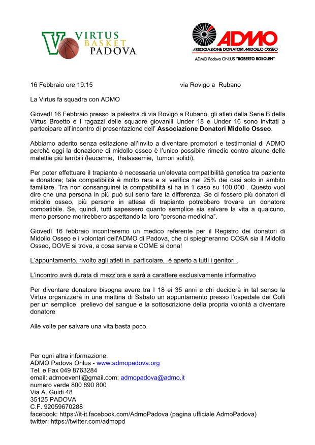 evento con admo padova